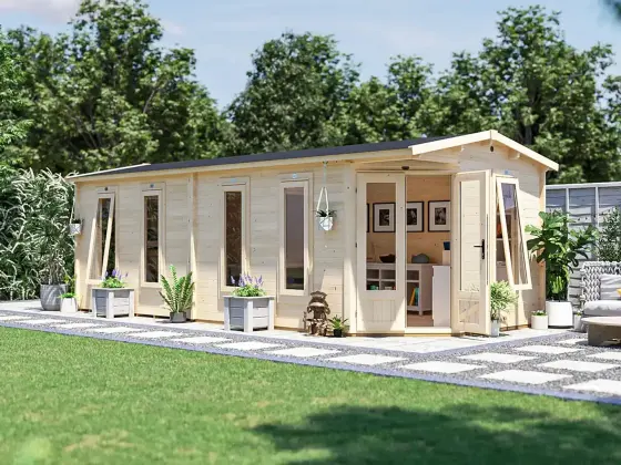 DaftBadger Corner Log Cabin Extension