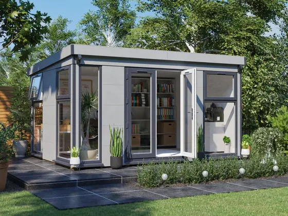 Dominator Composite Pent Garden Office – Glazed