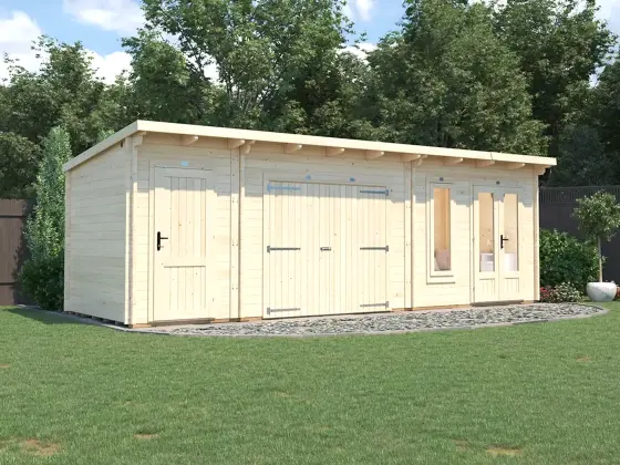 EvilGenius Log Cabin with Workshop and Side Store