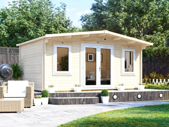 Severn Log Cabin With uPVC